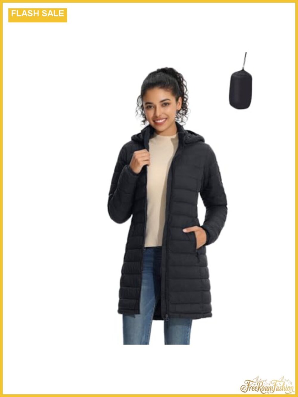 Packable Women Puffer Coat Lightweight Water-Resistant Insulated Jacket